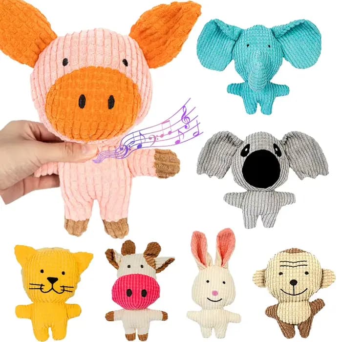 Jouets en peluche pour animaux de compagnie, couineur pour petits chiens, cochon mignon, éléphant, e