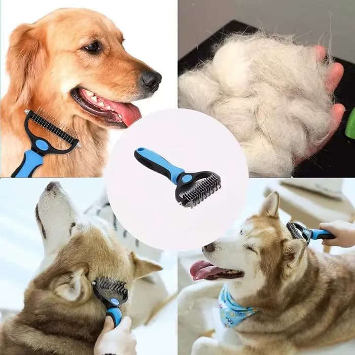 Peigne démêlant pour chiens et chats, brosse démêlante pour poils longs et bouclés, outil de toilett