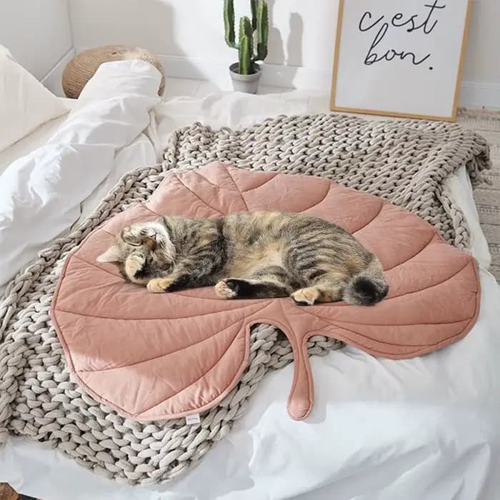 Tapis de feuilles rafraîchissantes pour chien, tapis d'été pour chiens, couverture pour chat, canapé