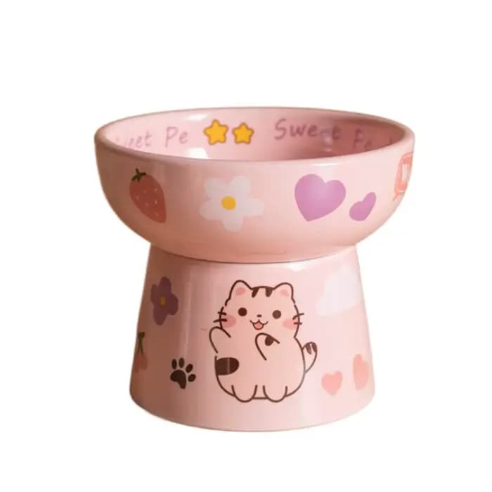 Bol en céramique pour chat anti-renversement, bol à nourriture pour chien mignon, antidérapant, gran