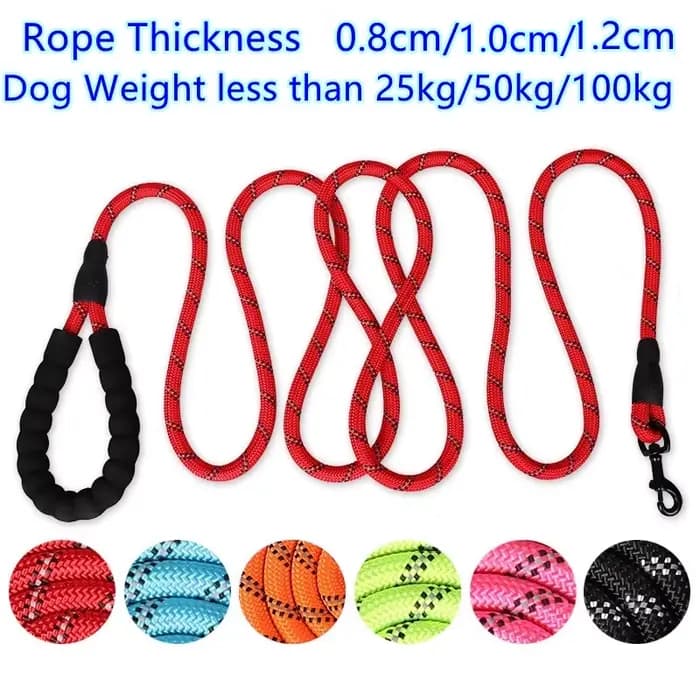 Laisse solide pour chien 150/200/300cm, laisse réfléchissante pour animaux de compagnie, pour grands