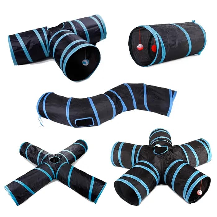 Tube tunnel pour chat, jouets pliables pour chaton drôle, formation interactive pour chat, jeux d'an