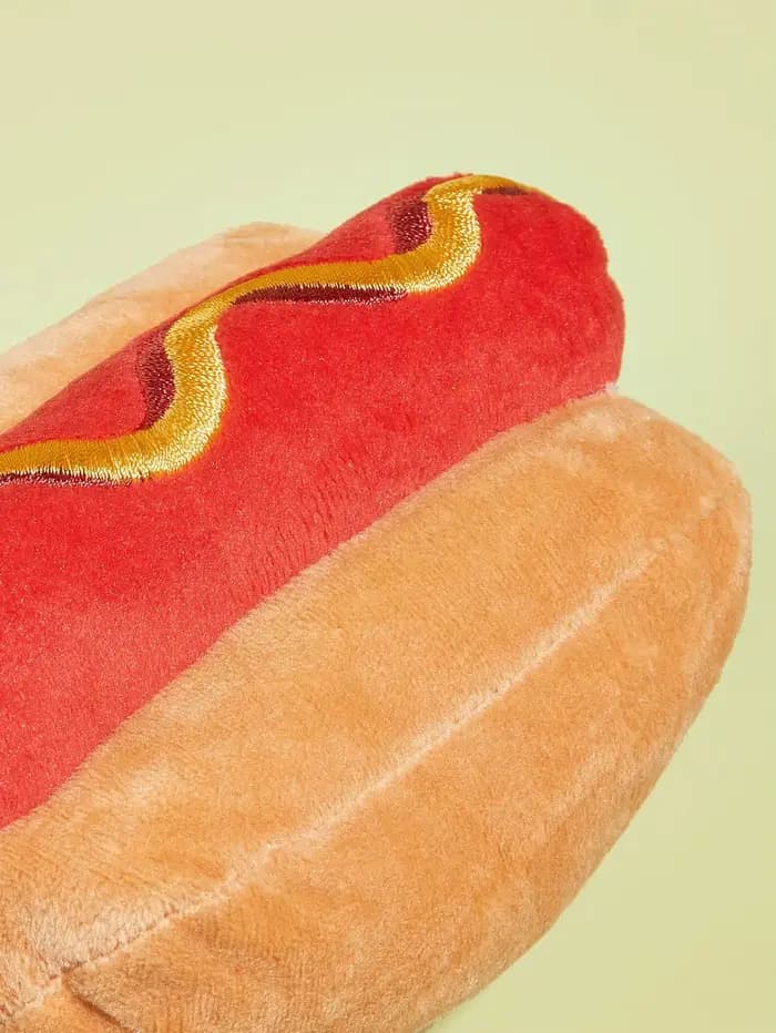 Jouet en peluche grinçant pour animaux de compagnie, conception de Hot Dog, jouet à mâcher Durable p