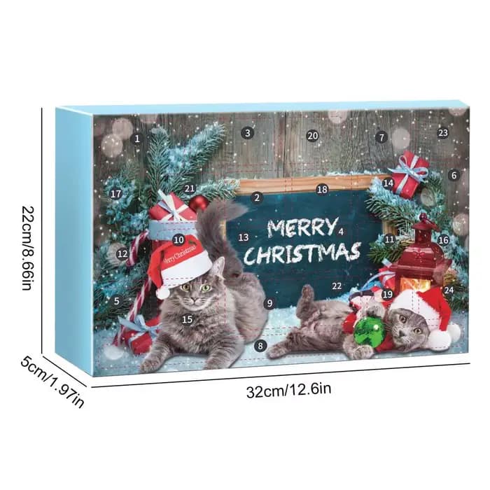Calendrier de l'avent jouet pour chat 2025, compte à rebours de noël, jouets pour chaton de 24 jours
