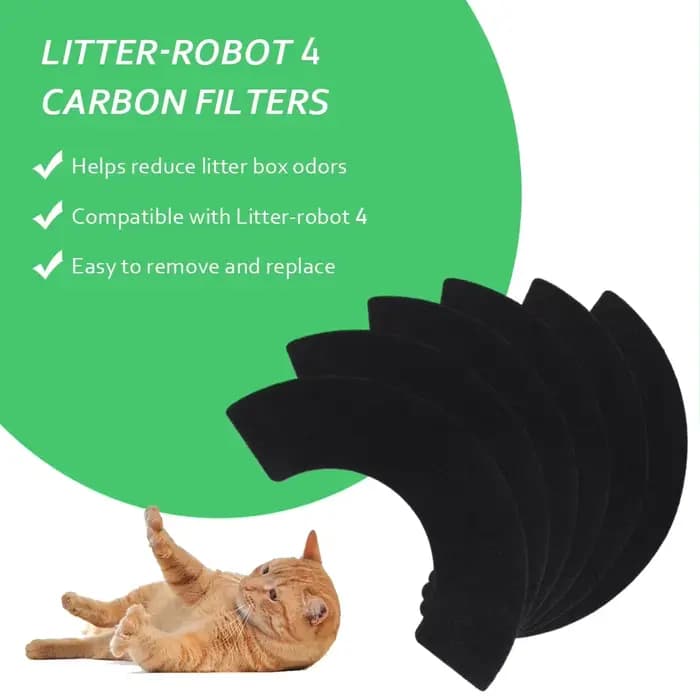 Filtre de bac à litière pour chat, 6 pièces, facile à installer, accessoires de casserole de toilett