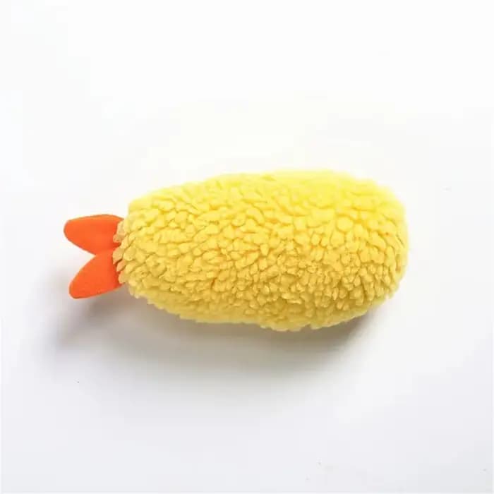 Jouet à mâcher en peluche pour animaux de compagnie, chien frit, ShriAJTempura, chien grinçant, jeu