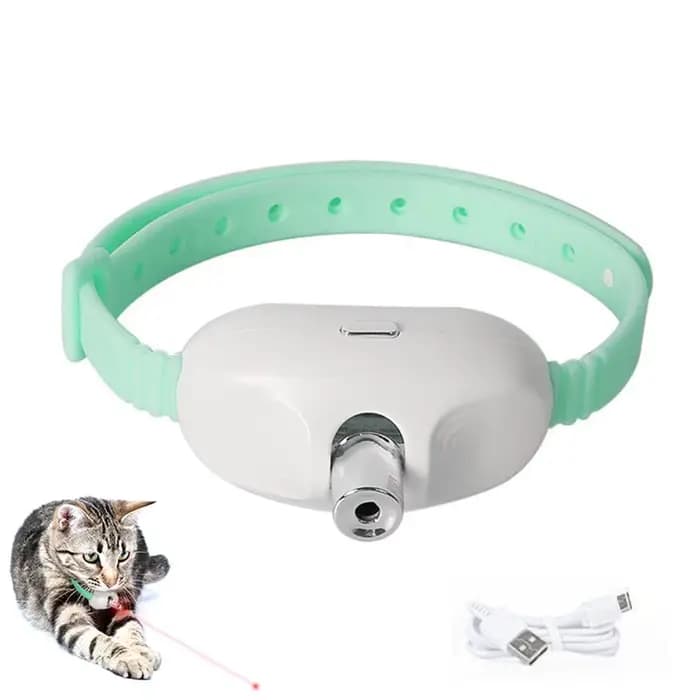 Collier Laser pour chat, jouet intelligent, fournitures pour animaux de compagnie, auto-entretien, a