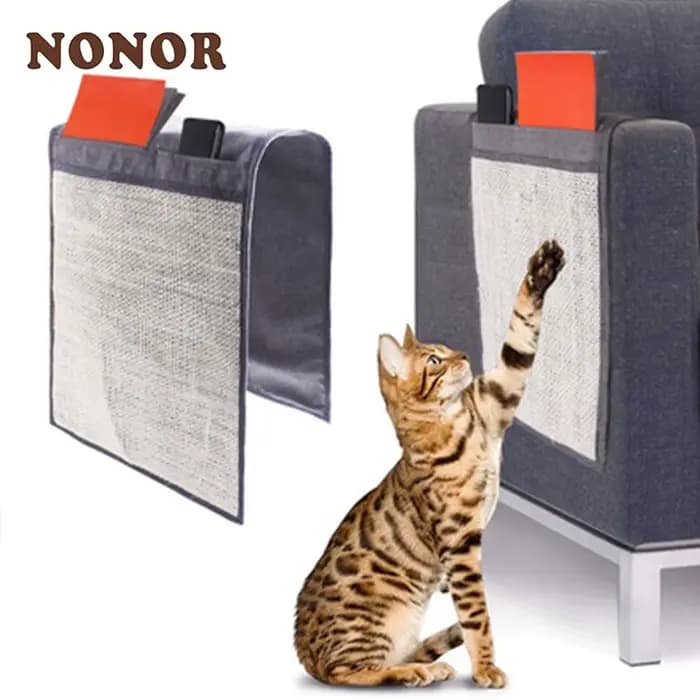 Nonor-Grattoir à patte de chat en sisal, planche en polymères, jouet aiguisé, canapé grattoir, prote