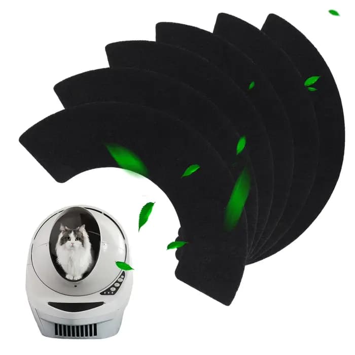 Filtre de bac à litière pour chat, 6 pièces, facile à installer, accessoires de casserole de toilett