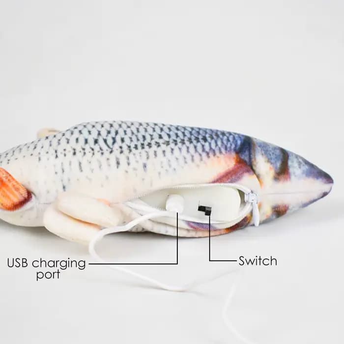 Jouets pour chat poisson chargeur USB poisson interactif électrique disquette poisson chat jouet réa