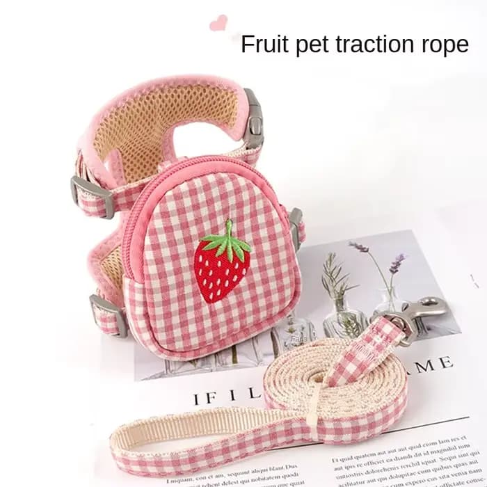 Harnais avec sac à dos pour chat, empêche la rupture, sangle de poitrine respirante, ensemble de cor
