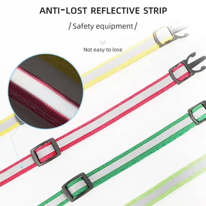 ROJECO Collier réglable avec clochette pour animal de compagnie, accessoire coloré de sécurité noctu