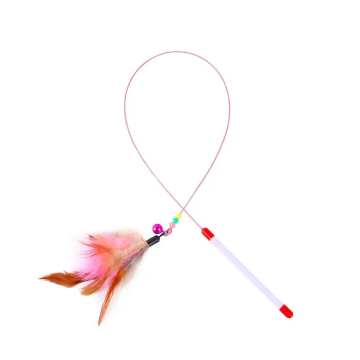 Bâton de chatons en fil de fer, plumes, produits pour animaux de compagnie, jouets interactifs, chat