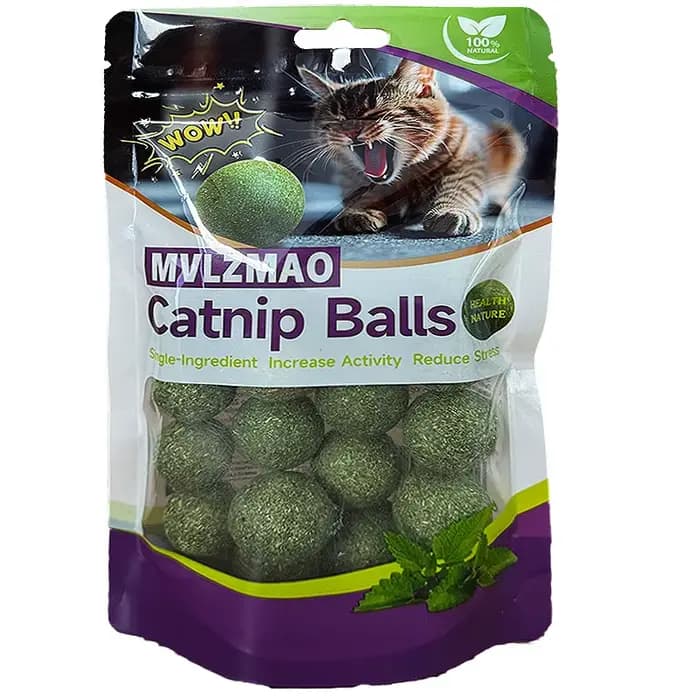 Jouets à la menthe, boule d'herbe à chat comestible, sécurité pour chat sain, jeu de chasse à domici