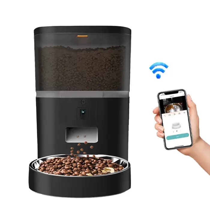 4L avec caméra HD mangeoire automatique pour animaux de compagnie distributeur automatique de nourri