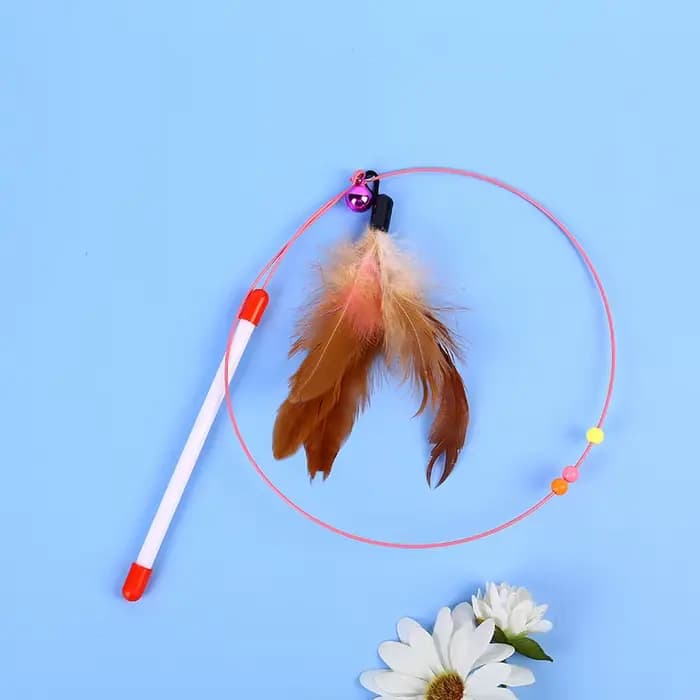 Bâton de chatons en fil de fer, plumes, produits pour animaux de compagnie, jouets interactifs, chat