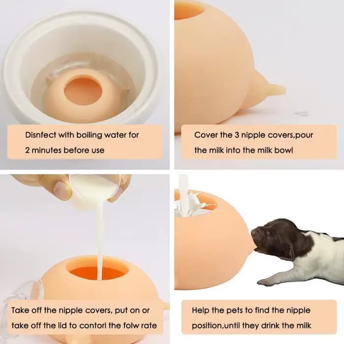 Mangeoire à lait bionique pour animaux de compagnie, 150ml, de qualité alimentaire, en silicone, pou