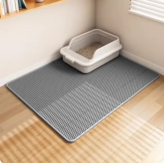 Tapis de litière pour chat extra large, double couche, imperméable, résistant, antidérapant, lavable