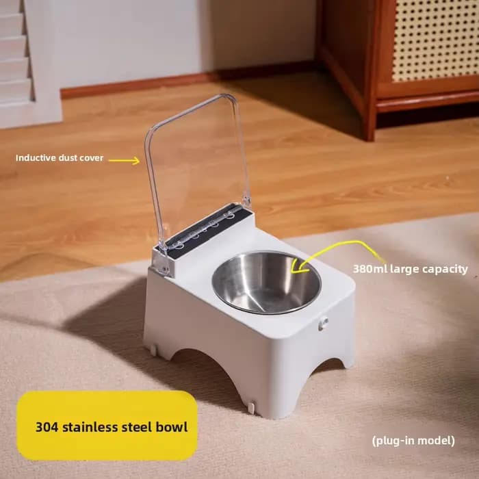 Gamelle Intelligente pour Chat et Chien avec Capteur Infrarouge et Couvercle Automatique Anti-Souris