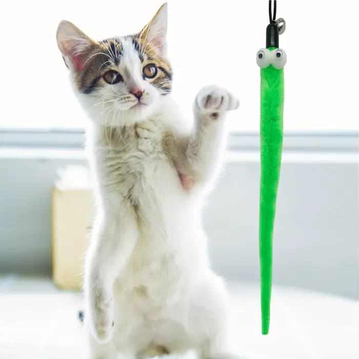 Baguette pour chat, 9 pièces, jouets en plumes, jouets interactifs pour chat, ver pour chats d'intér