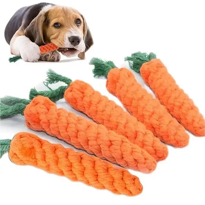 Jouet à nœud pour animaux de compagnie, 1 pièce, en forme de carotte pour chien et chat, jouets à mâ