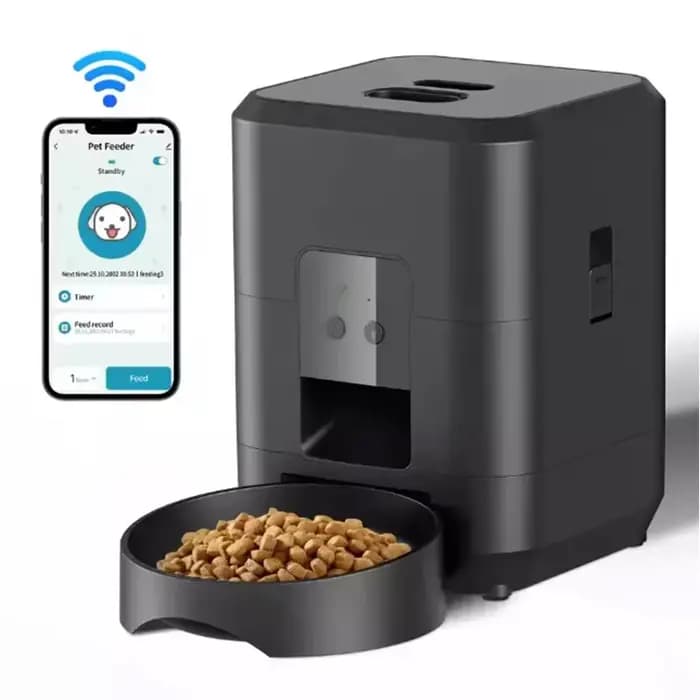 Distributeur d'aliments automatique 2L pour animaux de compagnie, Dispersion d'aliments intelligente