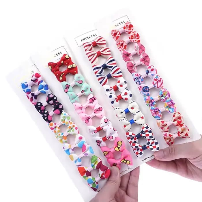 Pinces à cheveux faciles à appliquer pour chiens, 10 pièces, différents Styles, nœuds de cheveux en