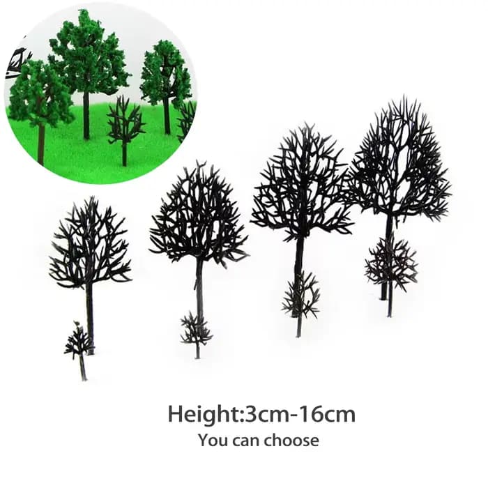 Bras d'arbre en plastique, modèle d'arbre de fabrication de chaque taille 3cm-16cm pour Train à éche