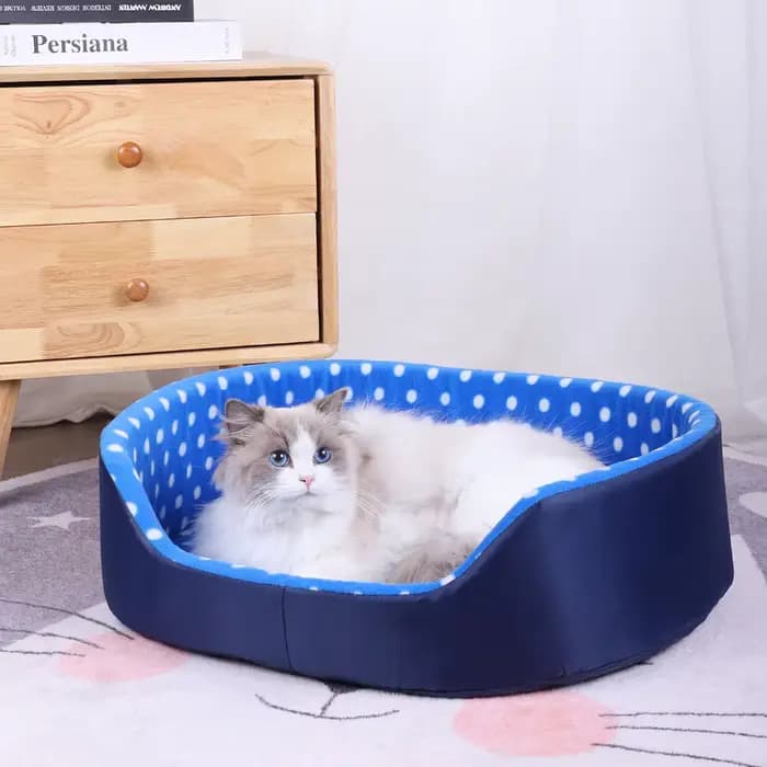 Lit pour chats, tampon éponge à pois, accessoires pour chiens, maisons et habitats, maison pour anim