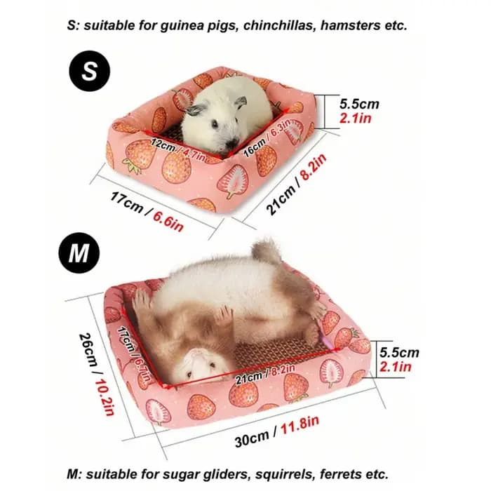 Tapis rectangulaire imprimé pour lit de sommeil, avec tapis en rotin, pour animaux de compagnie, pet