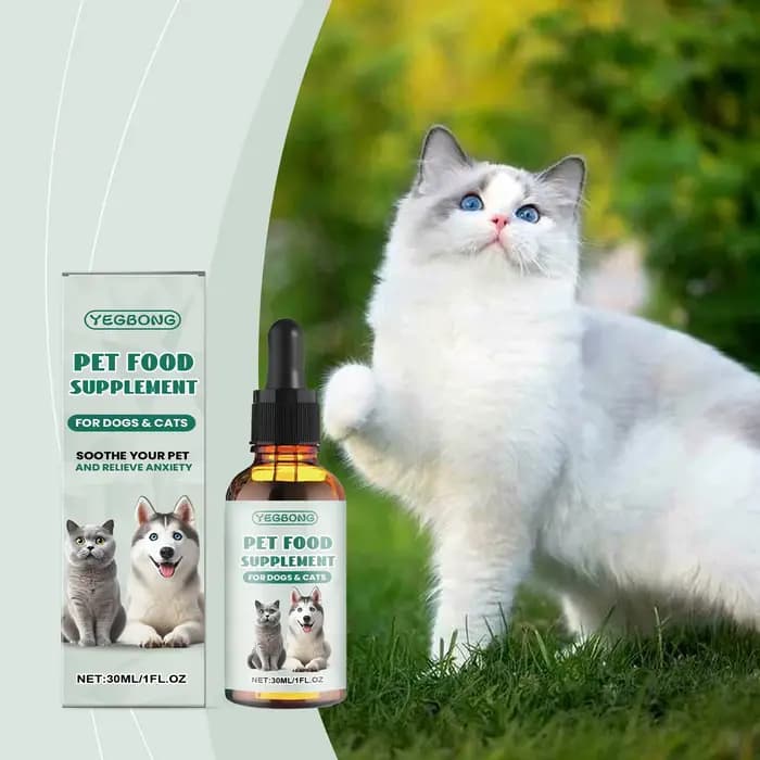 Complément alimentaire pour soulager l'anxiété des animaux domestiques, facile à nourrir efficacemen