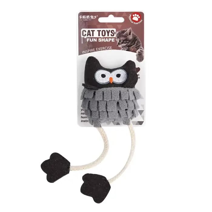 Jouets interactifs à la catnip pour chatons, formes d'animaux en peluche à mâcher pour chats d'intér