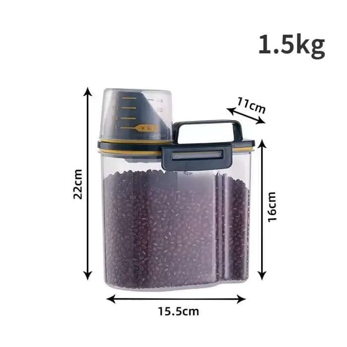Conteneur de stockage de nourriture pour chiens et chats, 1,5 kg/2 kg, réservoir en plastique hermét