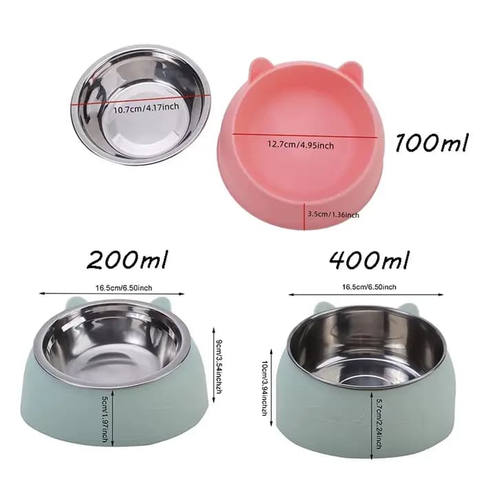 Bols en acier inoxydable pour chat, Base antidérapante, pour animaux de compagnie, chiot, chien, man