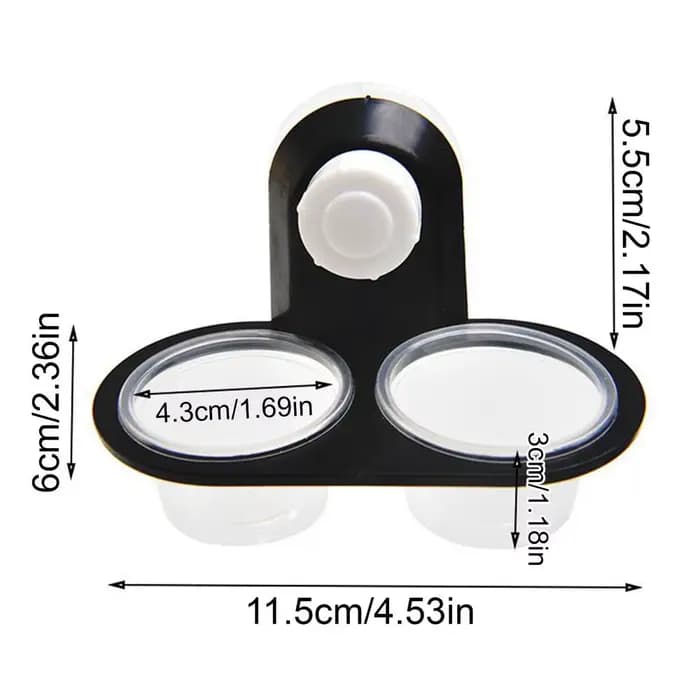 Distributeur de nourriture pour gecko avec 4 coupelles, plateau d'accessoires pour une alimentation