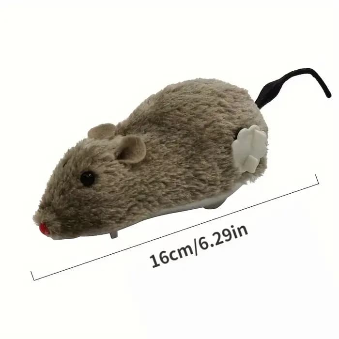 Jouet de souris à remonter en peluche amusant et interactif, 1/5 pièces, pour chats, chiens et enfan