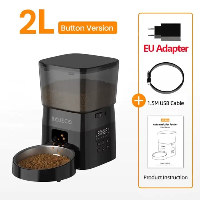 ROJECO mangeoire automatique pour chat animal de compagnie intelligent chat nourriture Kibble distri