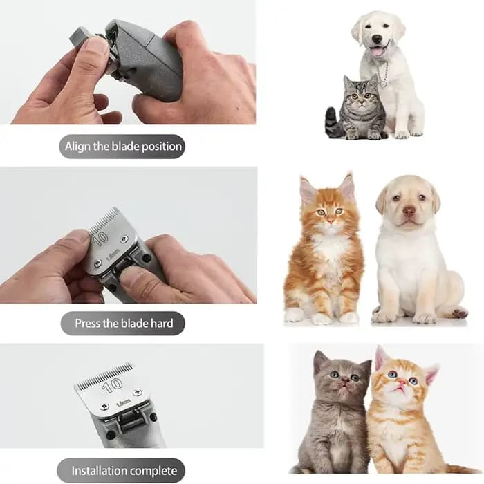 10 # Lame en acier détachable pour tondeuse pour animaux de compagnie, compatible avec Ainds, Oste