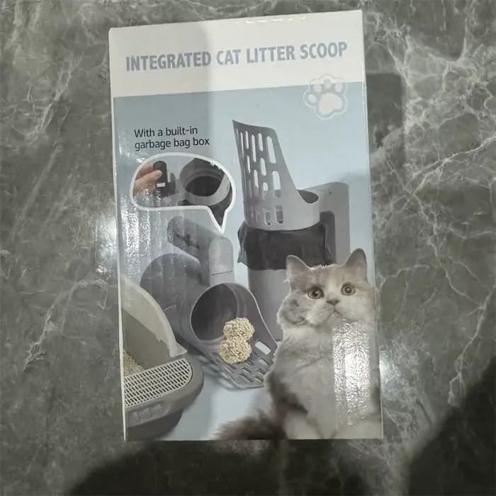 Pelle à litière, poubelle pour nettoyer les excréments de chat, boîte de rangement pour litière de c