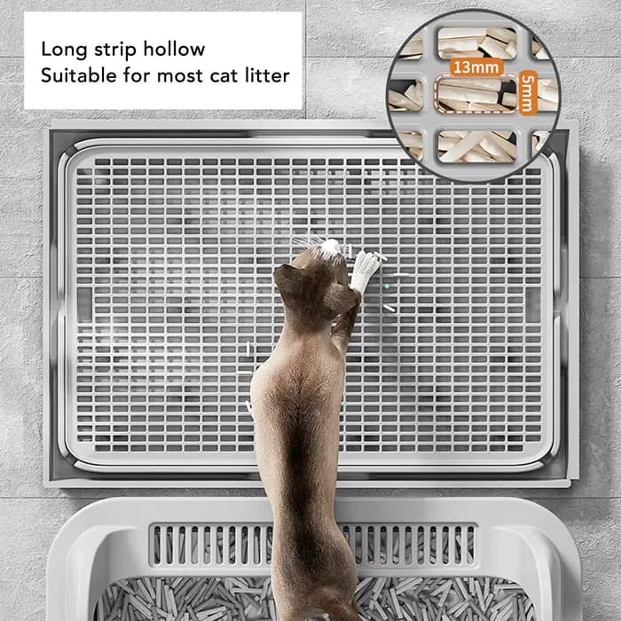 Tapis anti-éclaboussures pour litière de chat