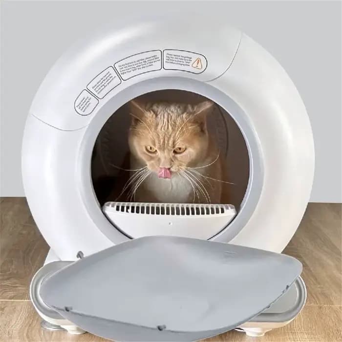 1 pièce Bac à litière automatique intelligent pour chat, Tapis de support inférieur pour toilette de chat, Accessoires pour bac à litière, Tapis pour bac à litière