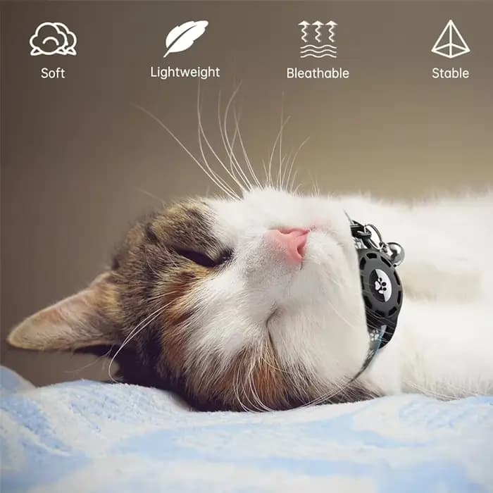Collier de chat AirTag avec cloches