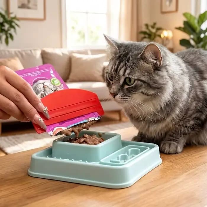 Distributeur de nourriture pour chats | Grattoir en plastique