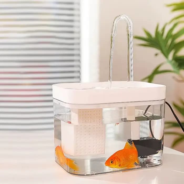 Fontaine à boire transparente pour chat