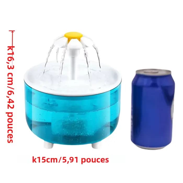 Fontaine à eau pour animaux de compagnie avec 4 filtres