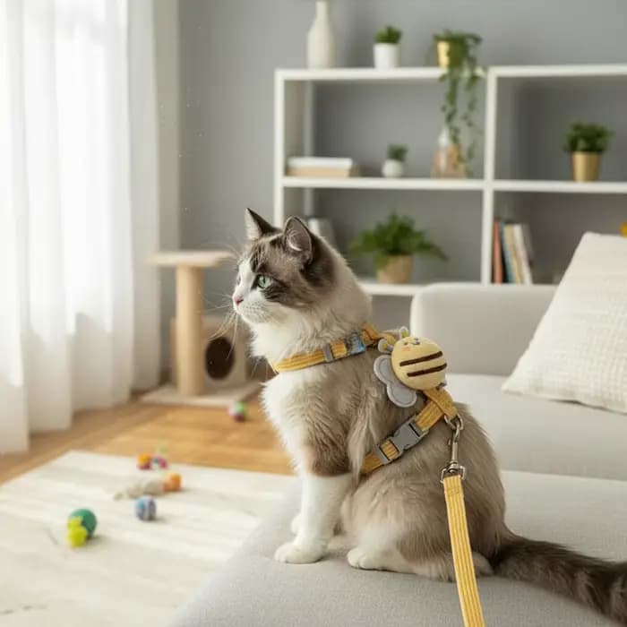 Harnais anti-évasion pour chat
