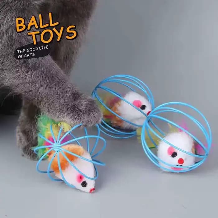Jouet de chat de souris colorée populaire dans la Cage
