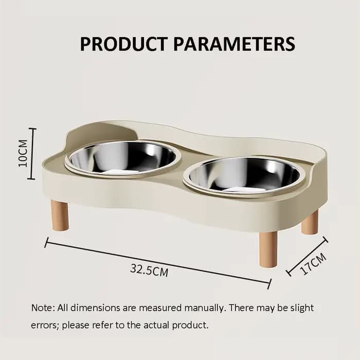 Dopamine Colorful Elevated Pet Feeder Cat Dog Pets Fashion Double Bowl Set Food Water Stainless Steel Bowls Good For Neck Health