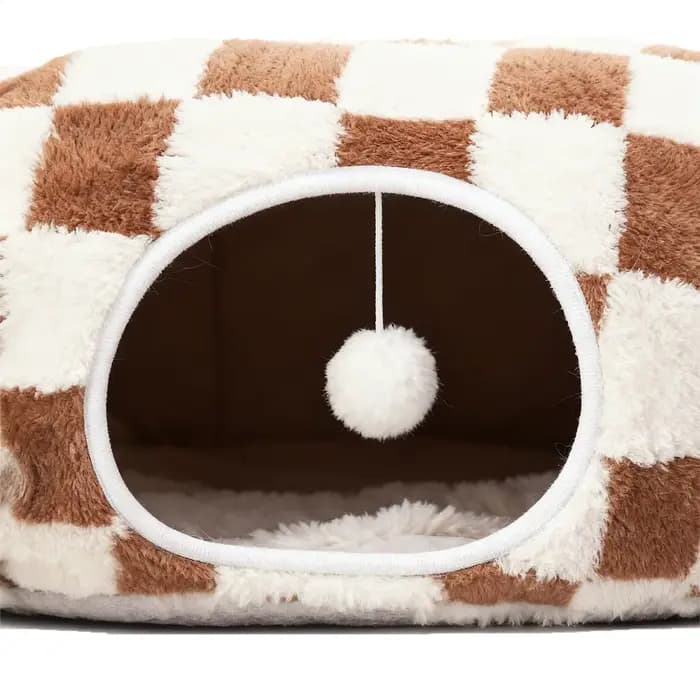 Lit Tunnel pour chat, jouets interactifs lavables avec Tunnel à bille