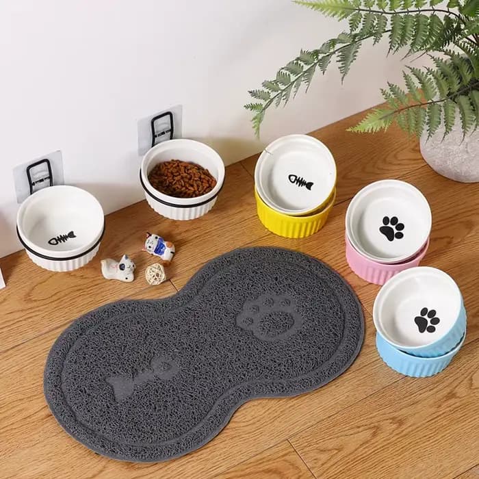 Bols muraux en céramique pour chat et chien